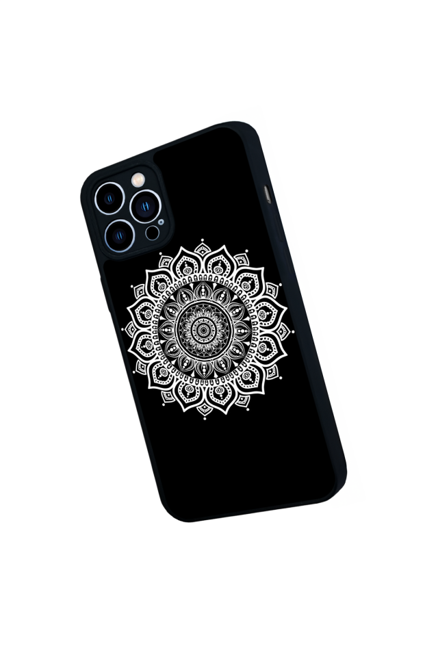 iPhone 13 Pro Max Uyumlu Mandala Tasarımlı Glossy Premium Kılıf