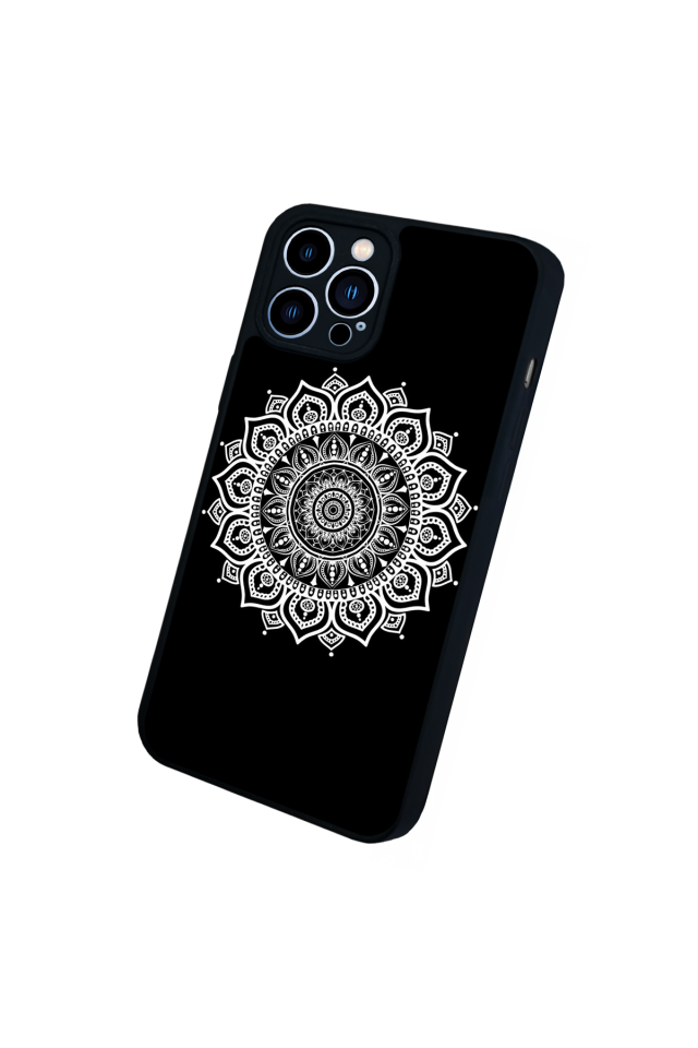 iPhone 13 Pro Max Uyumlu Mandala Tasarımlı Glossy Premium Kılıf