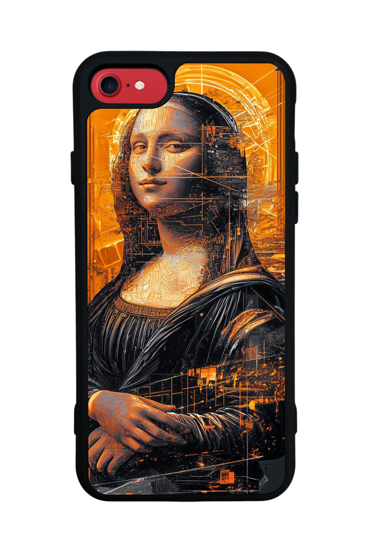 iPhone SE Uyumlu Monalisa Tasarımlı Glossy Premium Kılıf