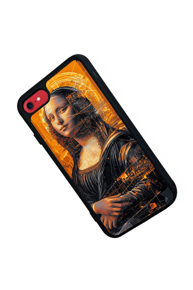 iPhone SE Uyumlu Monalisa Tasarımlı Glossy Premium Kılıf