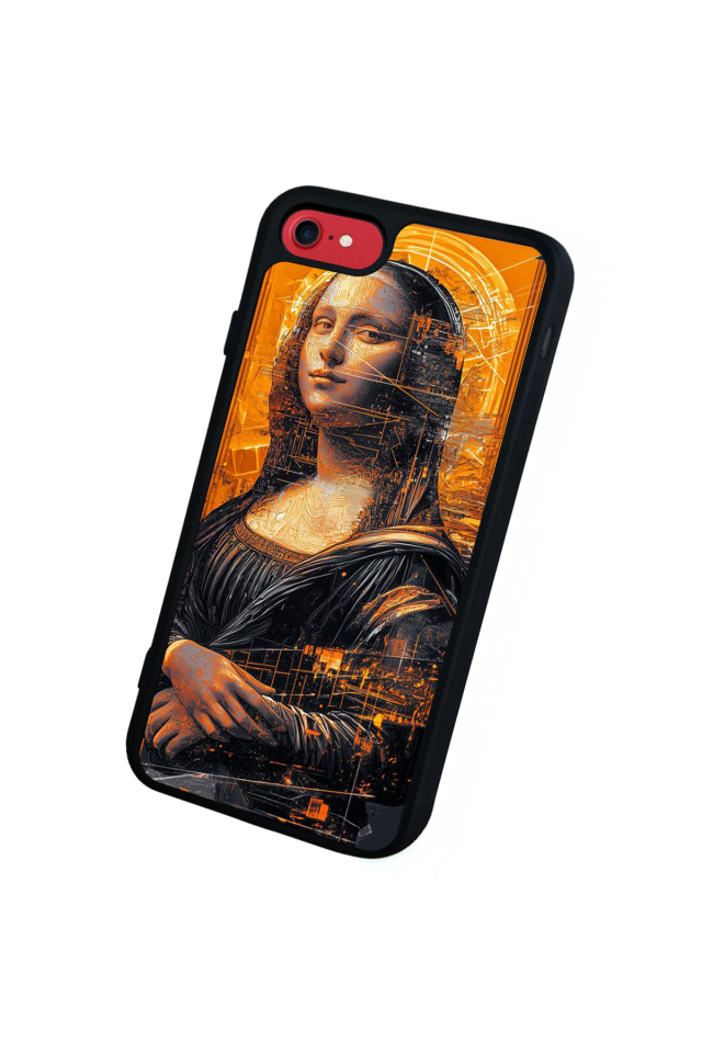 iPhone SE Uyumlu Monalisa Tasarımlı Glossy Premium Kılıf