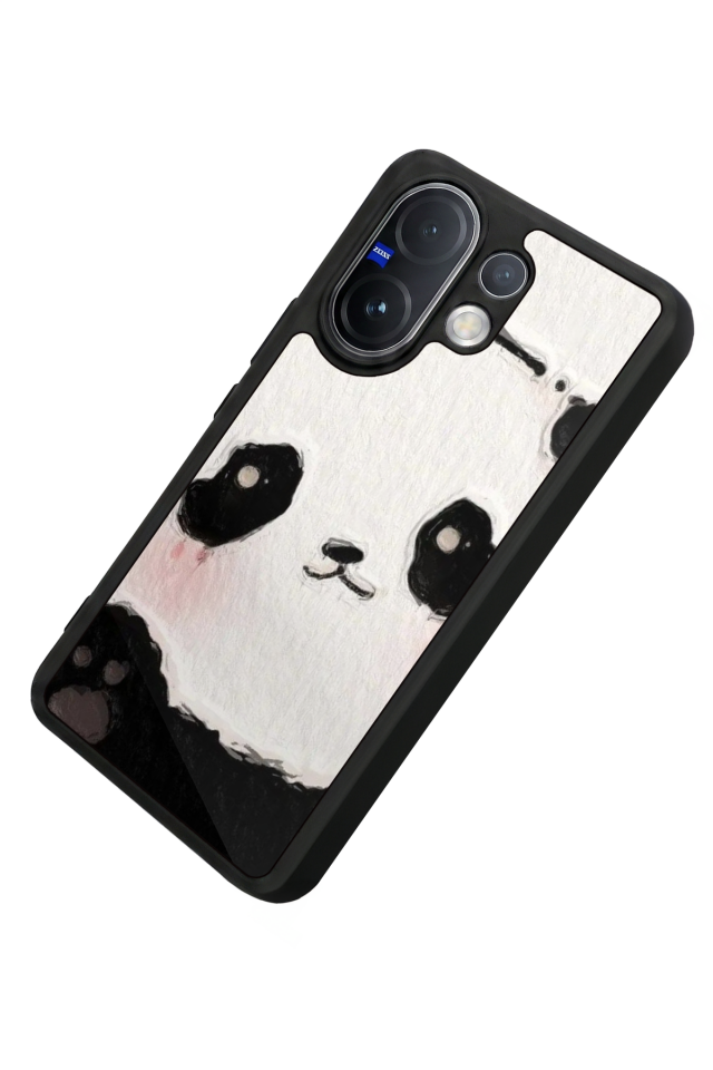 Vivo V60 Uyumlu Panda Tasarımlı Glossy Premium Kılıf