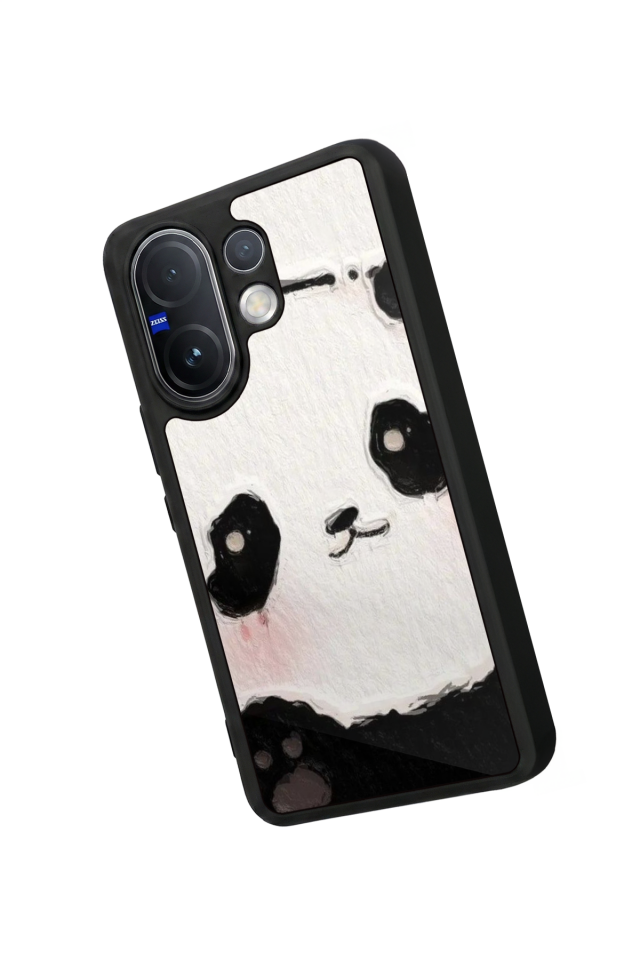Vivo V60 Uyumlu Panda Tasarımlı Glossy Premium Kılıf