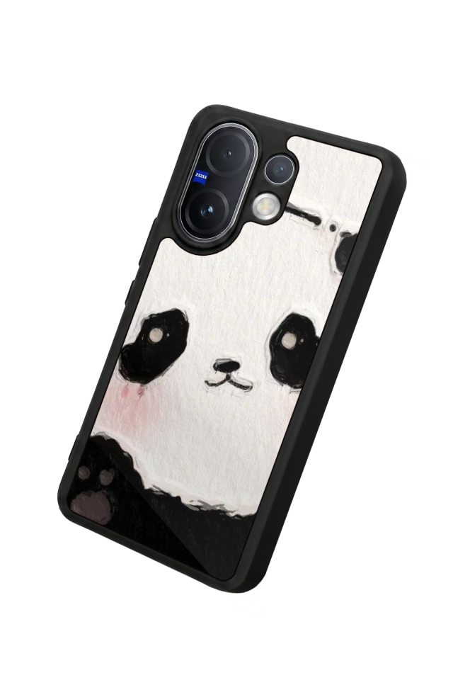 Vivo V60 Uyumlu Panda Tasarımlı Glossy Premium Kılıf