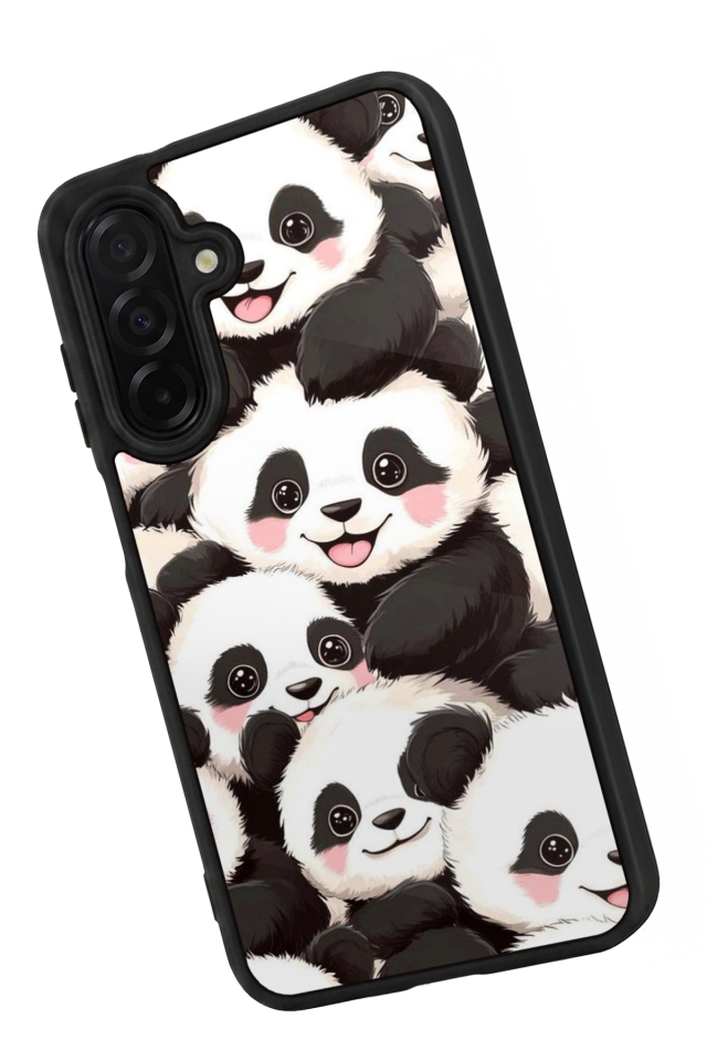 Samsung Galaxy A56 Uyumlu Panda Tasarımlı Glossy Premium Kılıf