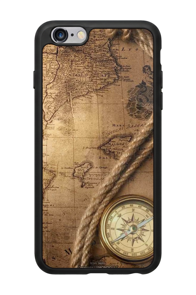 iPhone 6 Plus Uyumlu Pusula Tasarımlı Glossy Premium Kılıf