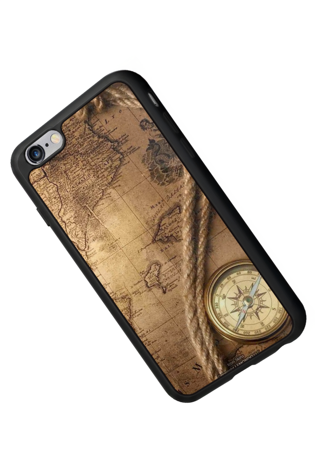 iPhone 6 Plus Uyumlu Pusula Tasarımlı Glossy Premium Kılıf