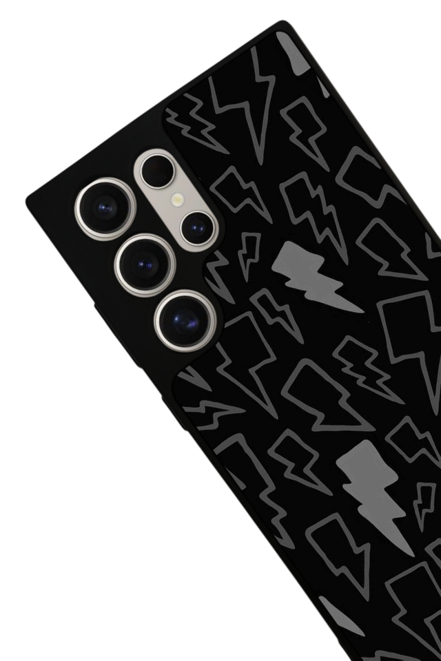 Samsung Galaxy S24 Ultra Uyumlu Simsek Tasarımlı Glossy Premium Kılıf