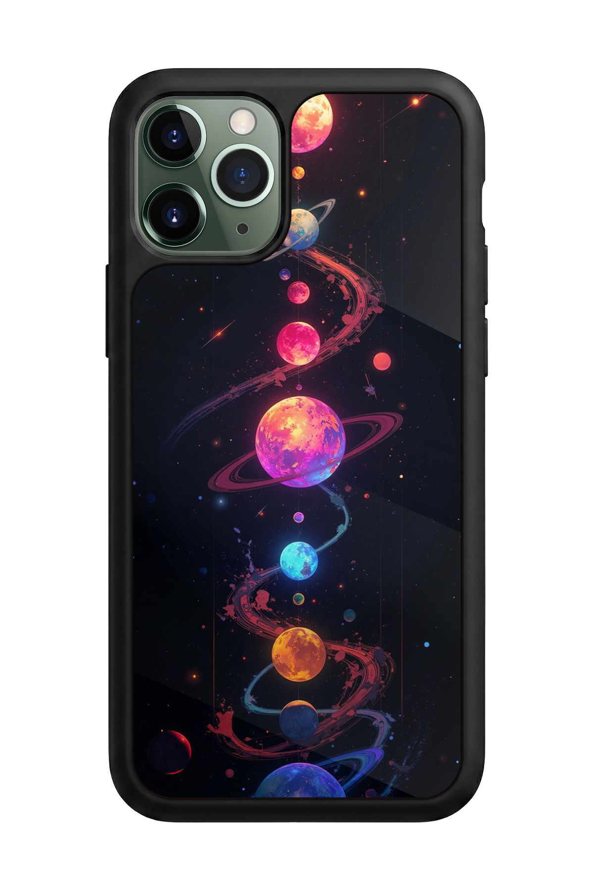 iPhone 11 Pro Max Uyumlu Uzay Tasarımlı Glossy Premium Kılıf