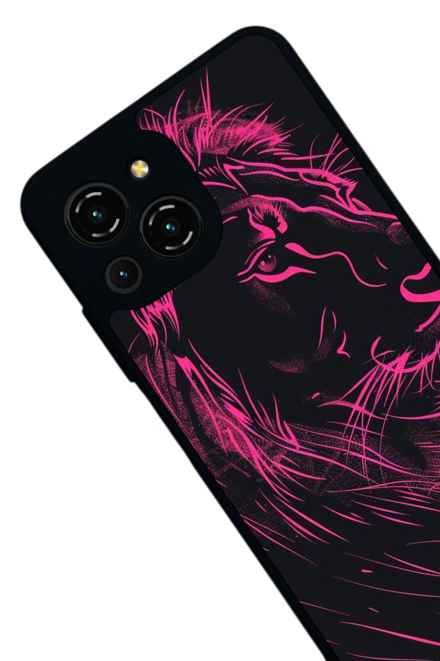 Reeder S23 Pro Max Uyumlu Aslan Tasarımlı Glossy Premium Kılıf