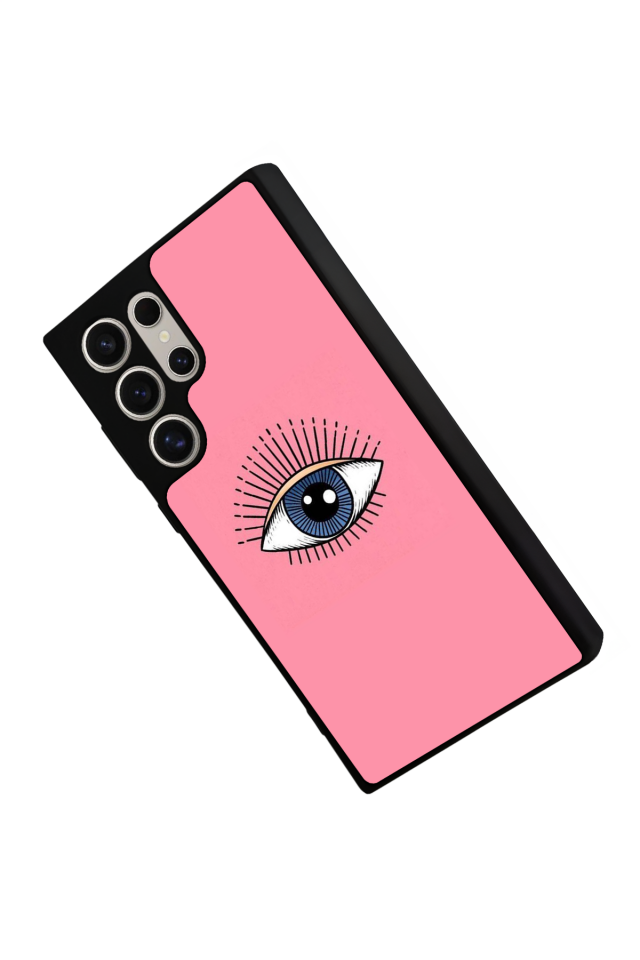 Samsung Galaxy S22 Ultra Uyumlu Göz Tasarımlı Glossy Premium Kılıf