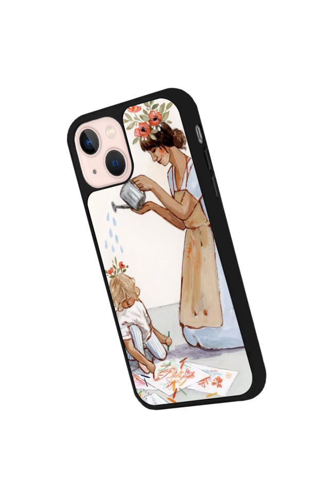 iPhone 15 Plus Uyumlu Kalp Love Tasarımlı Glossy Premium Kılıf