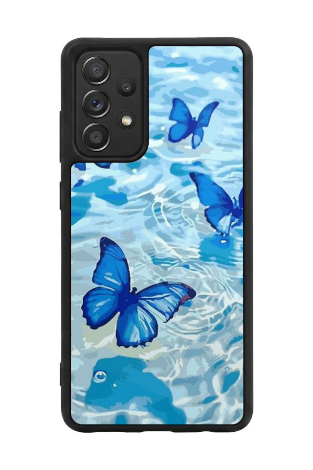 Samsung Galaxy A72 Uyumlu Kelebek Tasarımlı Glossy Premium Kılıf