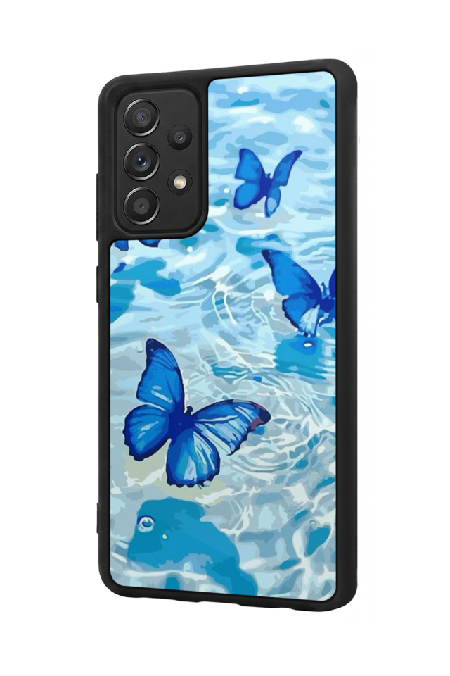 Samsung Galaxy A72 Uyumlu Kelebek Tasarımlı Glossy Premium Kılıf