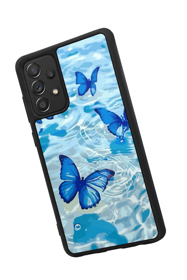 Samsung Galaxy A72 Uyumlu Kelebek Tasarımlı Glossy Premium Kılıf