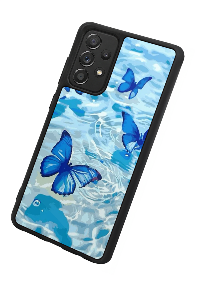 Samsung Galaxy A72 Uyumlu Kelebek Tasarımlı Glossy Premium Kılıf