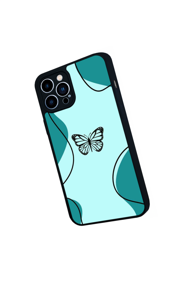 iPhone 12 Pro Max Uyumlu Kelebek Tasarımlı Glossy Premium Kılıf