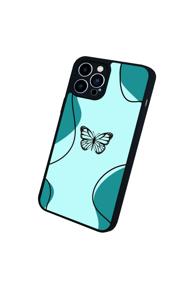 iPhone 12 Pro Max Uyumlu Kelebek Tasarımlı Glossy Premium Kılıf