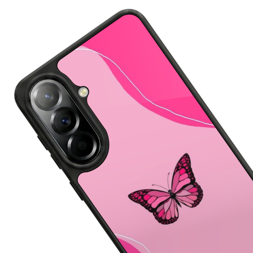 Samsung Galaxy A57 Uyumlu Kelebek Tasarımlı Glossy Premium Kılıf