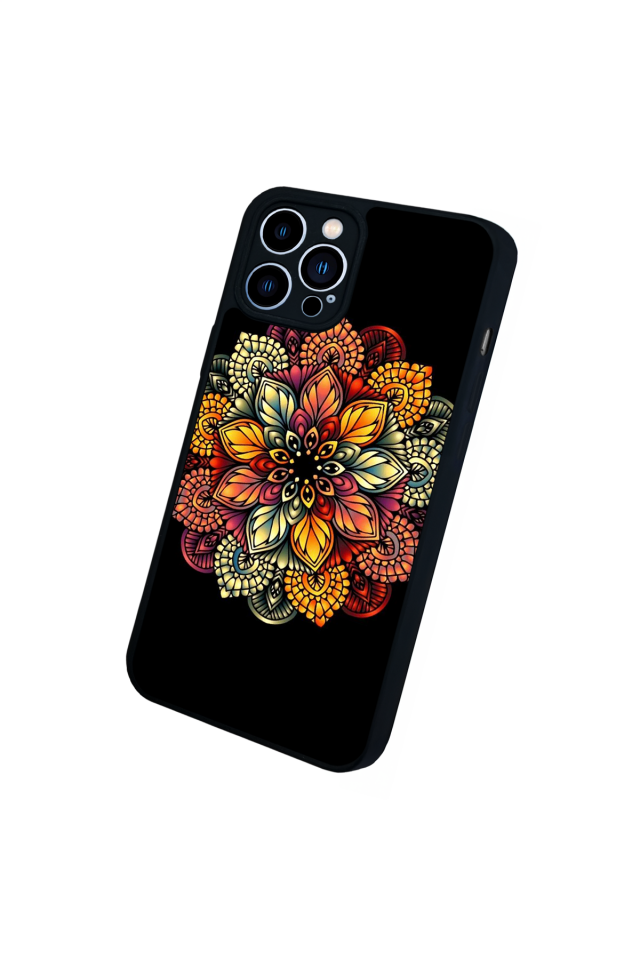 iPhone 13 Pro Max Uyumlu Mandala Tasarımlı Glossy Premium Kılıf