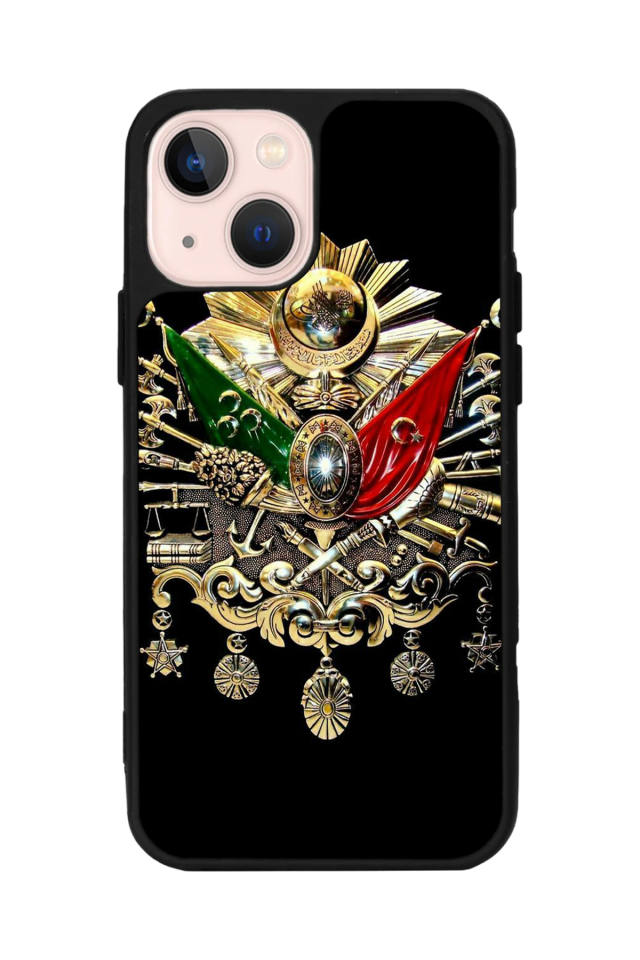 iPhone 14 Plus Uyumlu Osmanli Tugrasi Tasarımlı Glossy Premium Kılıf