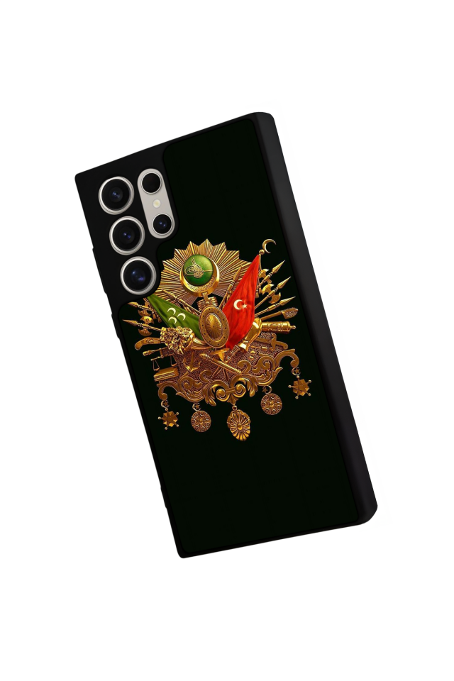 Samsung Galaxy S22 Ultra Uyumlu Osmanli Tugrasi Tasarımlı Glossy Premium Kılıf