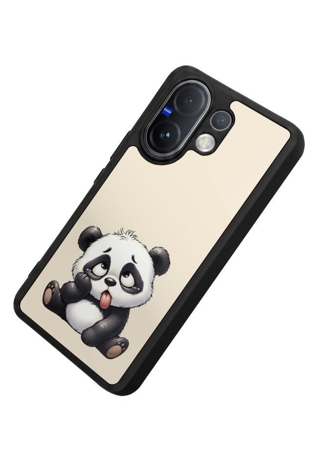 Vivo V60 Uyumlu Panda Tasarımlı Glossy Premium Kılıf