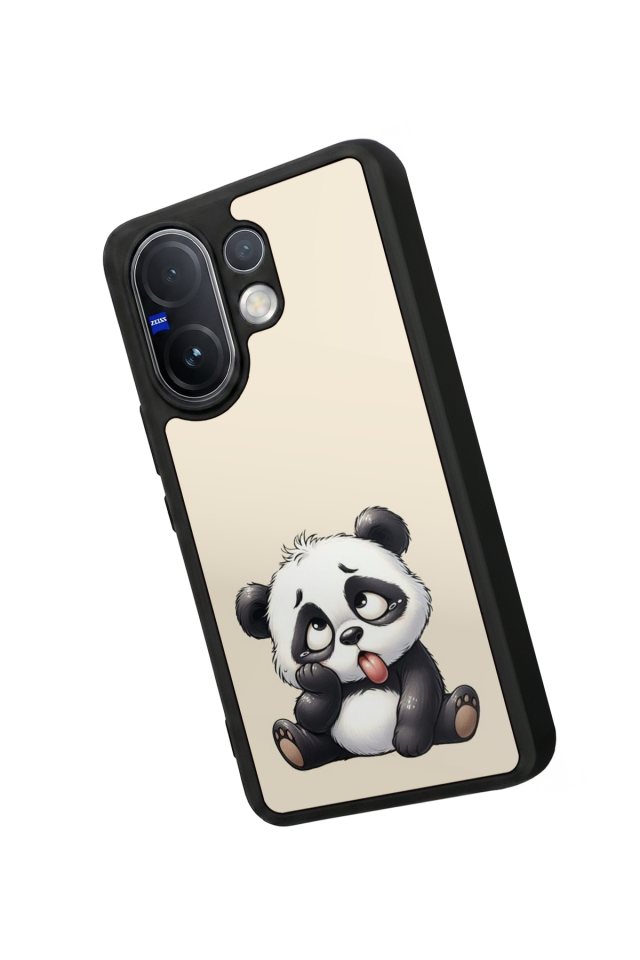 Vivo V60 Uyumlu Panda Tasarımlı Glossy Premium Kılıf