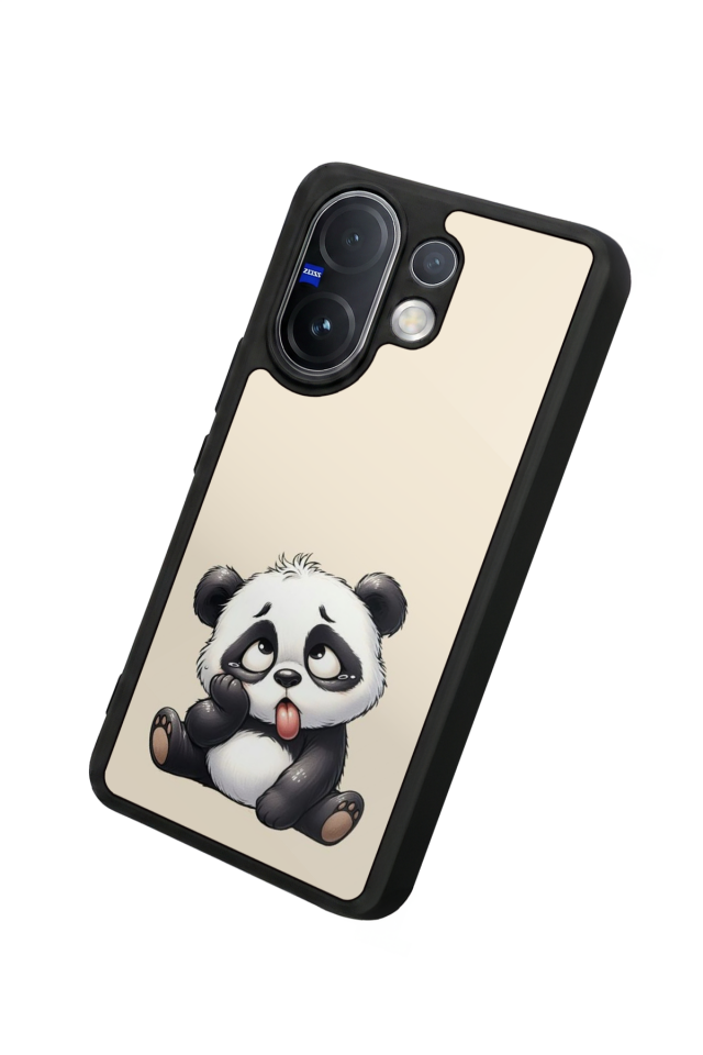 Vivo V60 Uyumlu Panda Tasarımlı Glossy Premium Kılıf