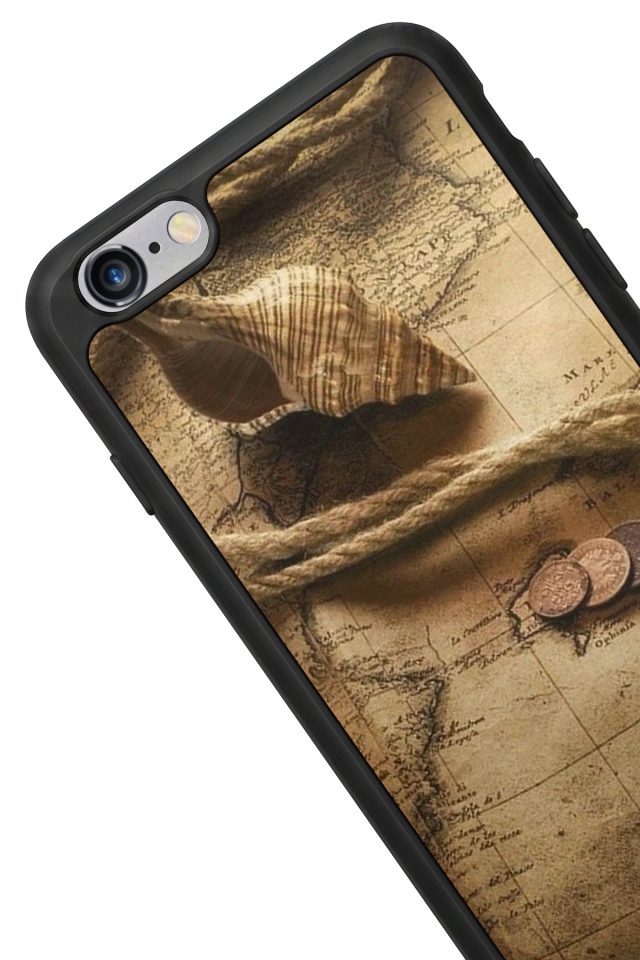 iPhone 6 Plus Uyumlu Pusula Tasarımlı Glossy Premium Kılıf
