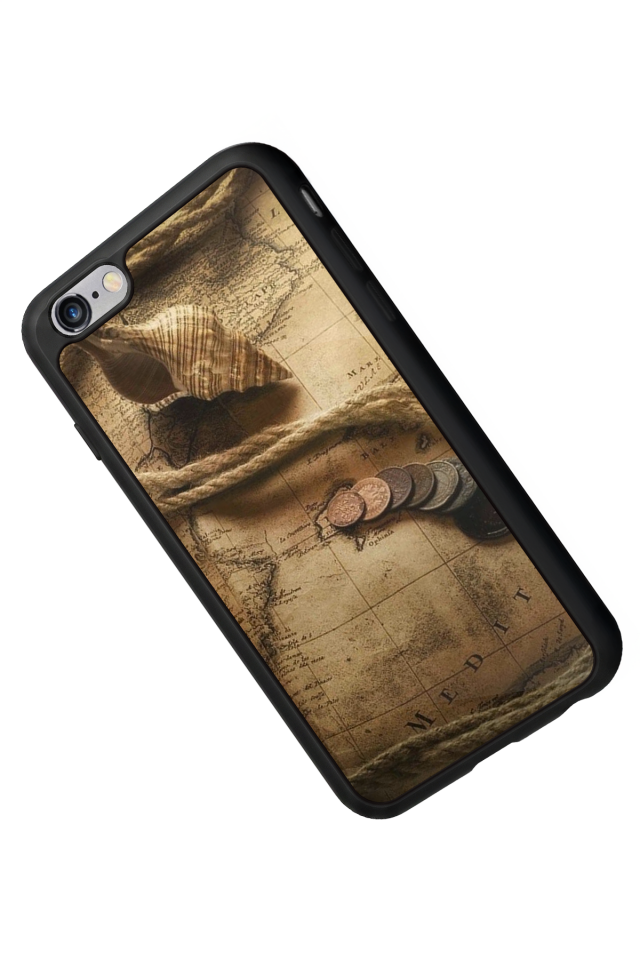 iPhone 6 Plus Uyumlu Pusula Tasarımlı Glossy Premium Kılıf