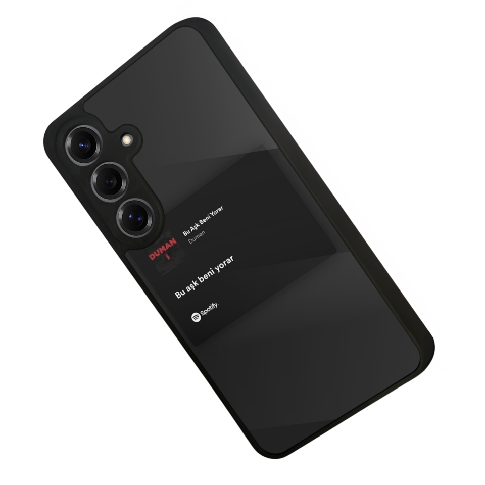 Samsung Galaxy S25 Uyumlu Sarki Sozleri Tasarımlı Glossy Premium Kılıf
