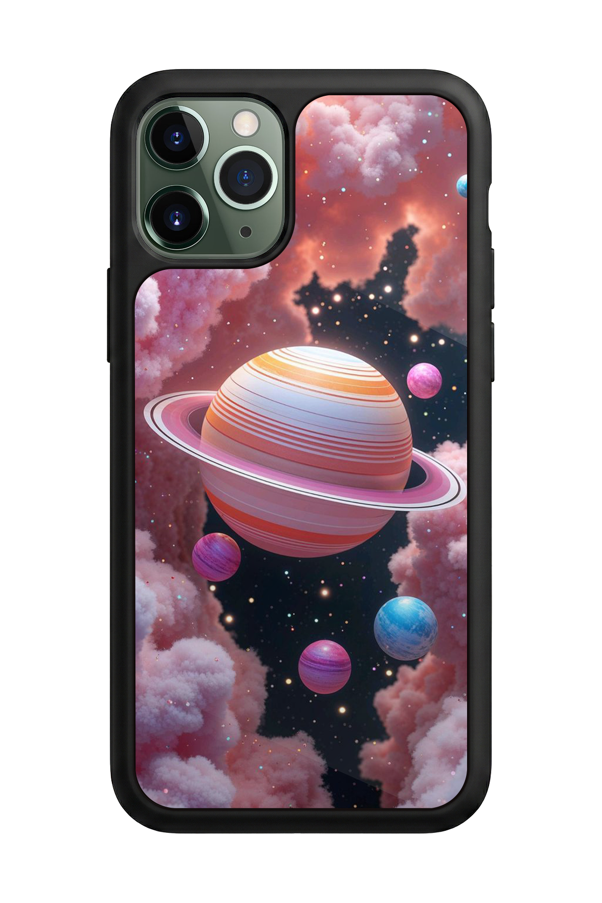 iPhone 11 Pro Max Uyumlu Uzay Tasarımlı Glossy Premium Kılıf