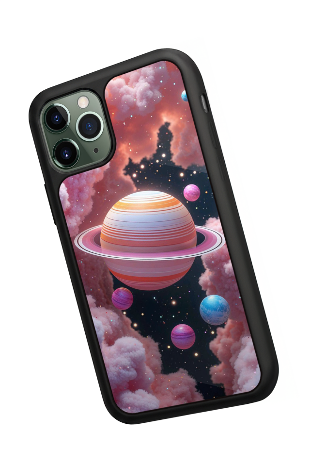 iPhone 11 Pro Max Uyumlu Uzay Tasarımlı Glossy Premium Kılıf
