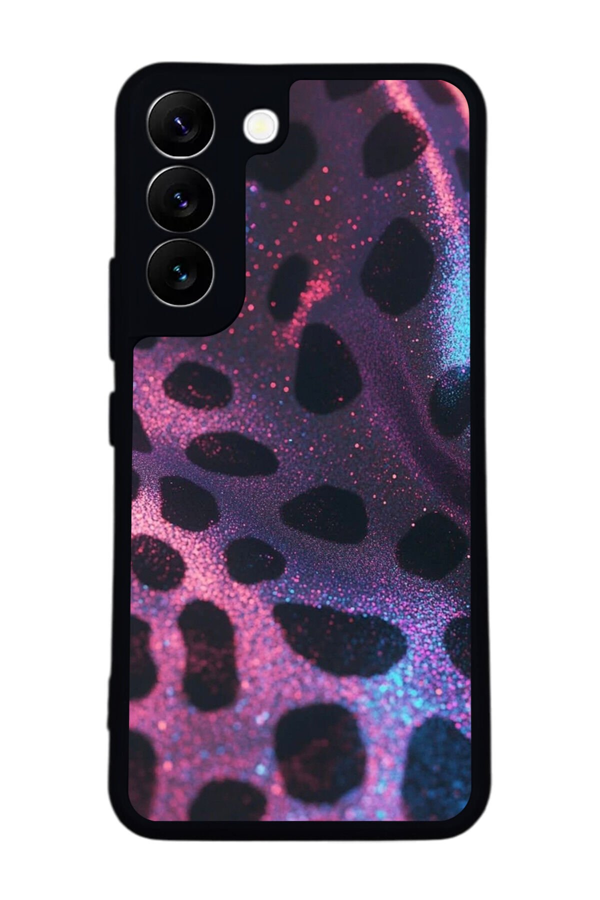 Samsung Galaxy S22 Uyumlu Hologram Leopar Tasarımlı Glossy Premium Kılıf