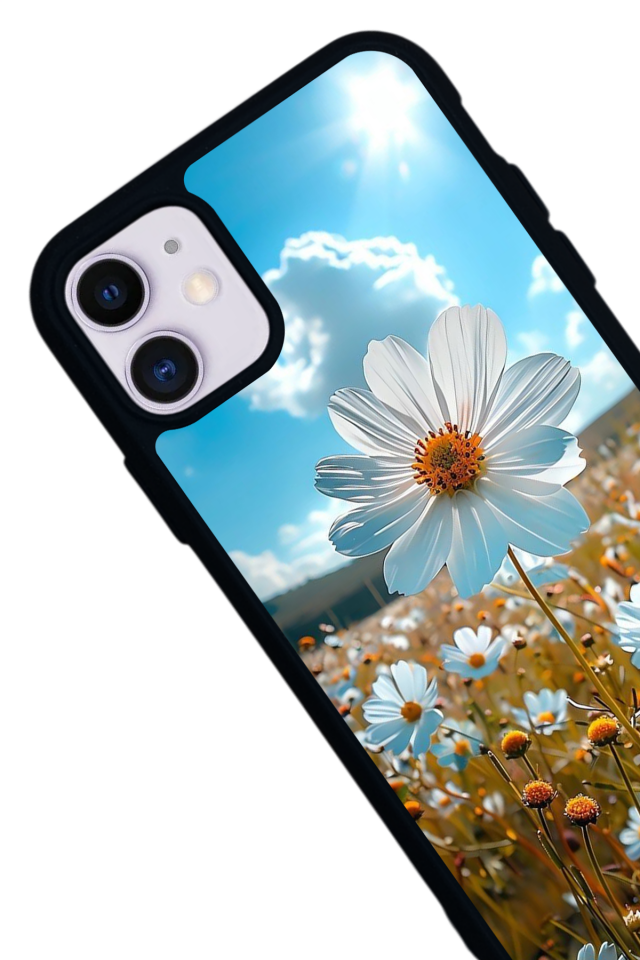iPhone 11 Uyumlu Cicek Tasarımlı Glossy Premium Kılıf