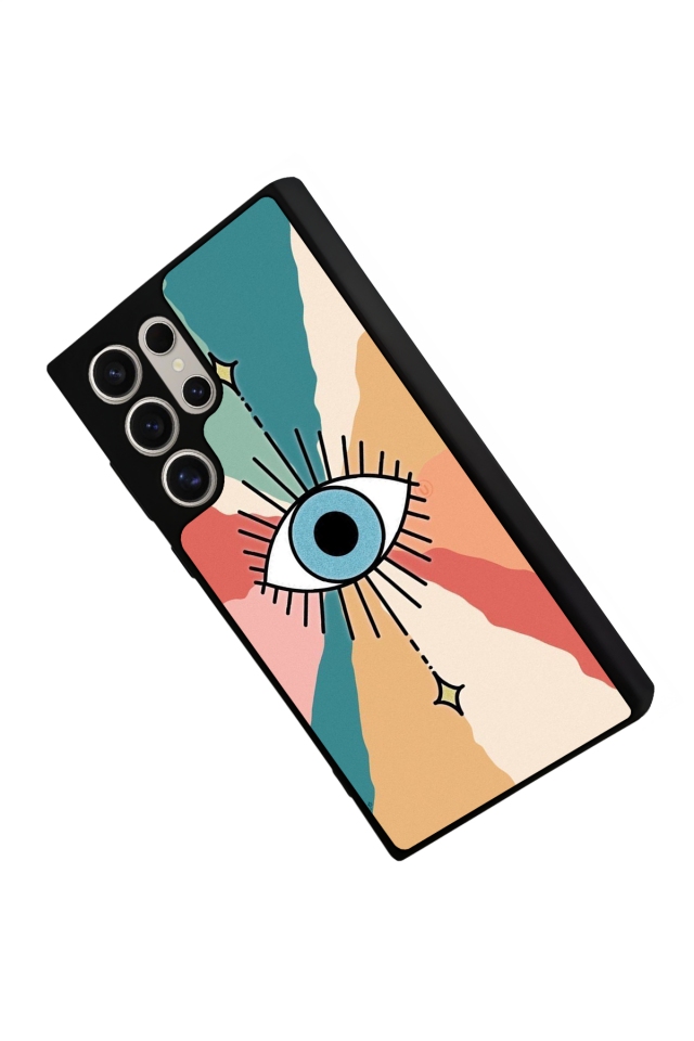 Samsung Galaxy S22 Ultra Uyumlu Göz Tasarımlı Glossy Premium Kılıf