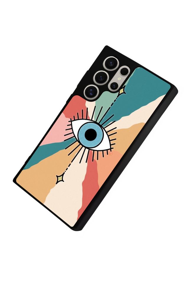 Samsung Galaxy S22 Ultra Uyumlu Göz Tasarımlı Glossy Premium Kılıf