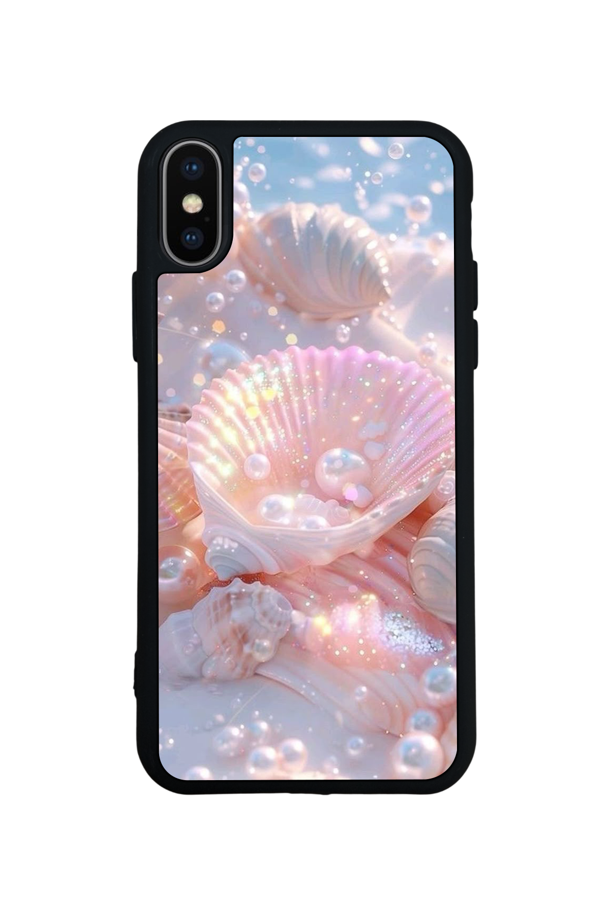iPhone X/ XS Uyumlu  İnci Tasarımlı Glossy Premium Kılıf
