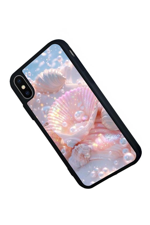 iPhone X/ XS Uyumlu  İnci Tasarımlı Glossy Premium Kılıf