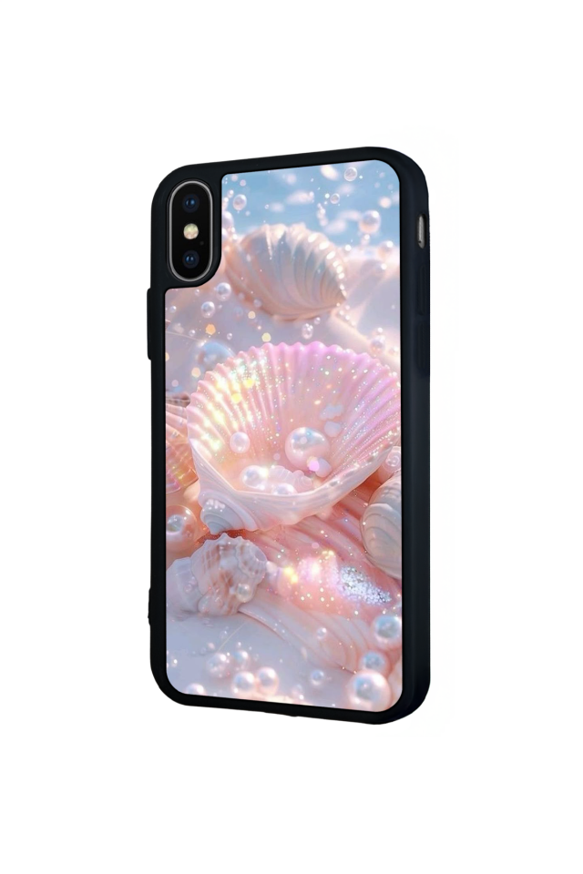 iPhone X/ XS Uyumlu  İnci Tasarımlı Glossy Premium Kılıf