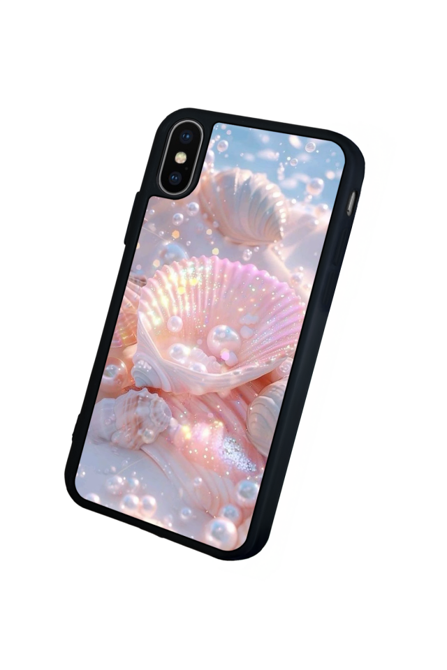 iPhone X/ XS Uyumlu  İnci Tasarımlı Glossy Premium Kılıf