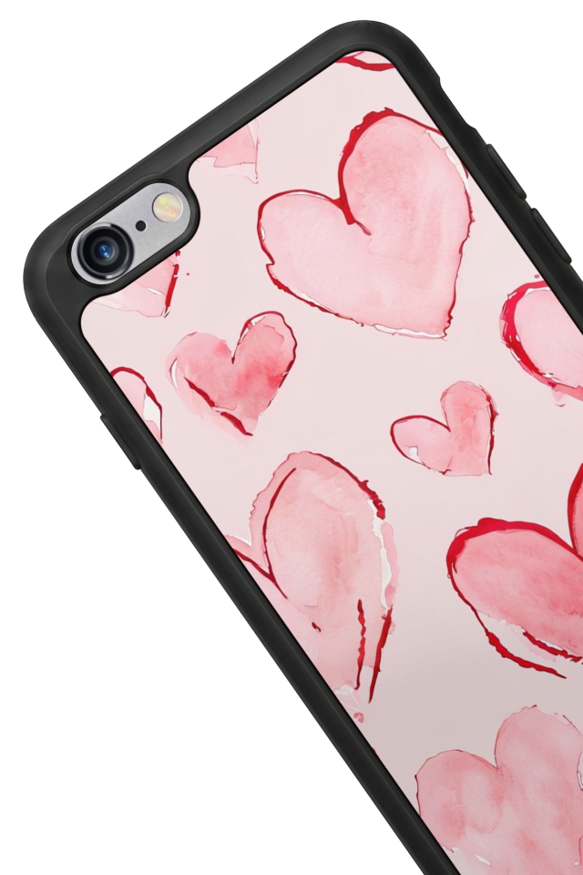 iPhone 6s Plus Uyumlu Kalp Love Tasarımlı Glossy Premium Kılıf