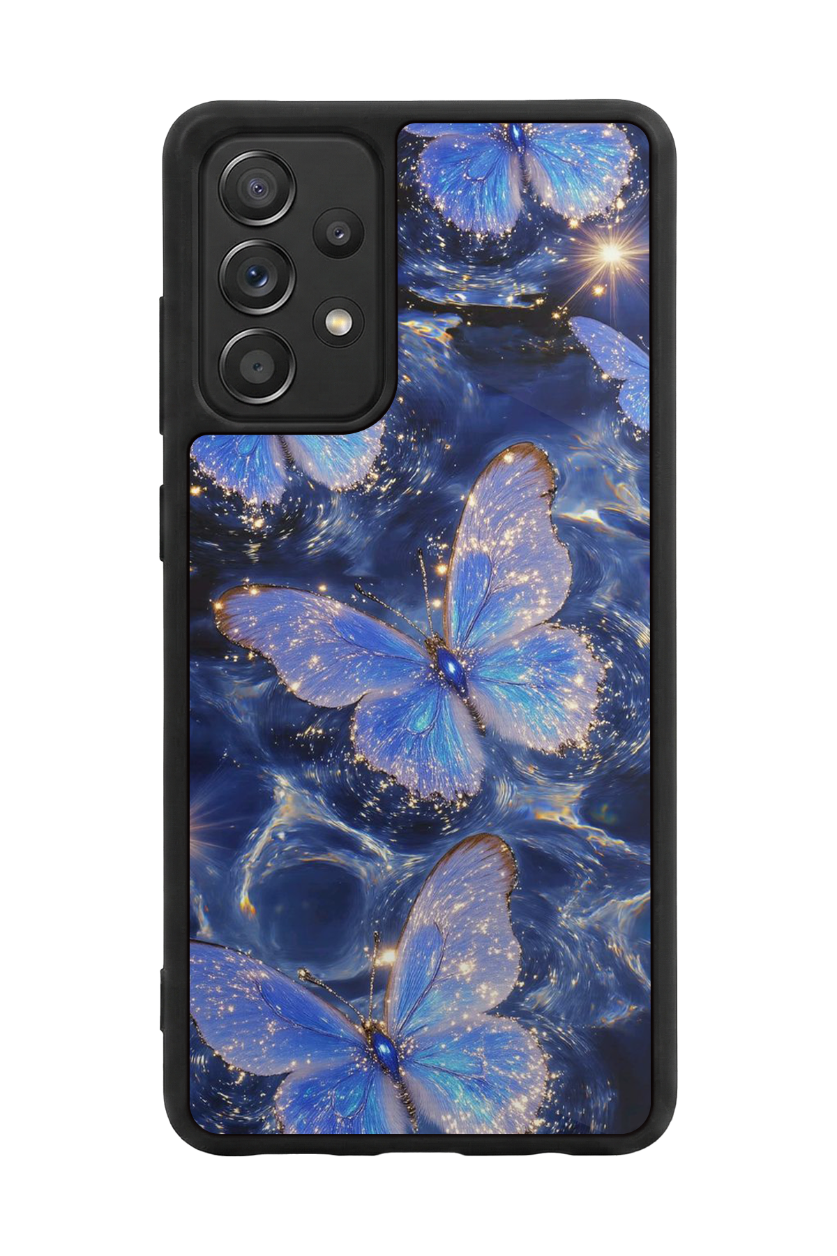 Samsung Galaxy A72 Uyumlu Kelebek Tasarımlı Glossy Premium Kılıf