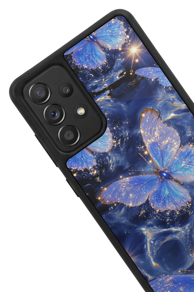 Samsung Galaxy A72 Uyumlu Kelebek Tasarımlı Glossy Premium Kılıf