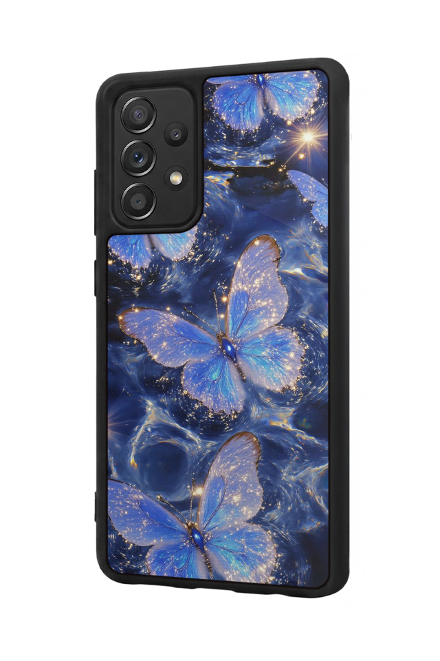 Samsung Galaxy A72 Uyumlu Kelebek Tasarımlı Glossy Premium Kılıf