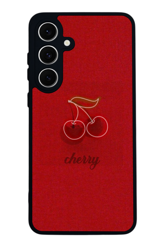 Samsung Galaxy S24 FE Uyumlu Kiraz Tasarımlı Glossy Premium Kılıf