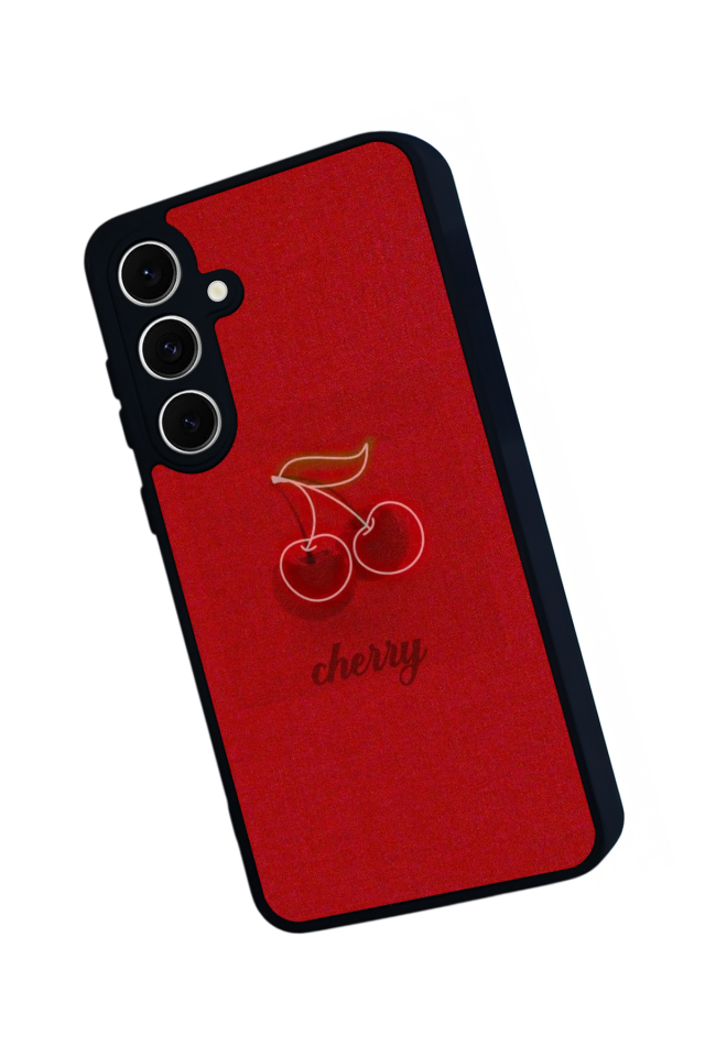 Samsung Galaxy S24 FE Uyumlu Kiraz Tasarımlı Glossy Premium Kılıf