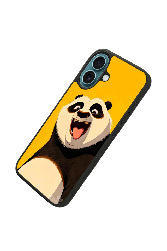 iPhone 16 Plus Uyumlu Kung Fu Panda Tasarımlı Glossy Premium Kılıf