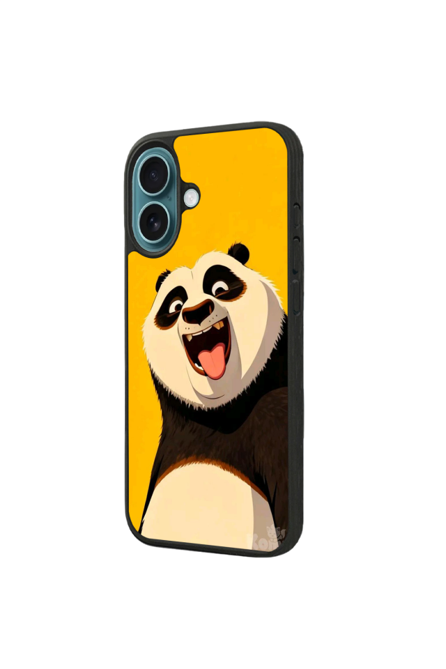 iPhone 16 Plus Uyumlu Kung Fu Panda Tasarımlı Glossy Premium Kılıf